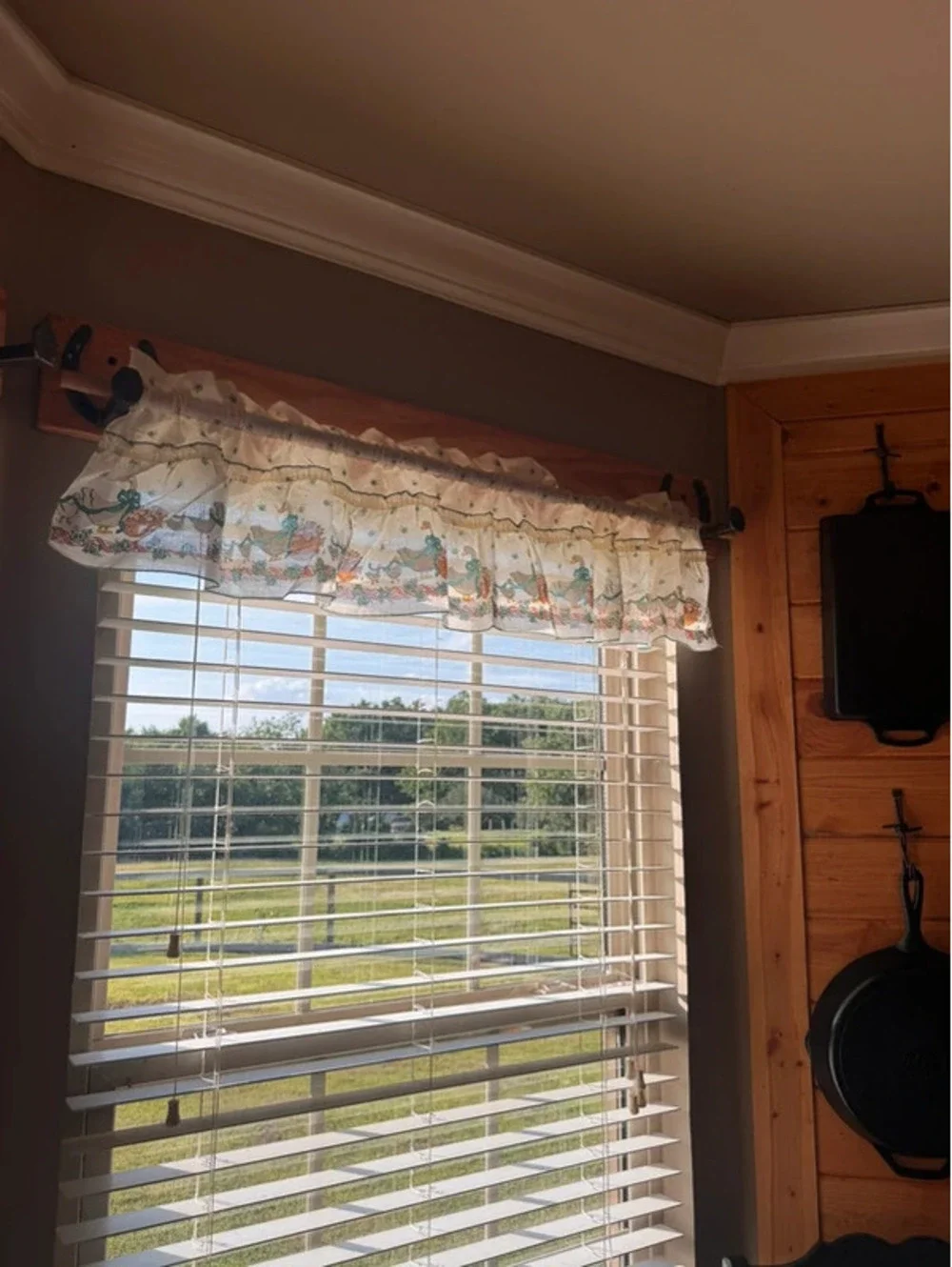 Goose valances and cafe curtains